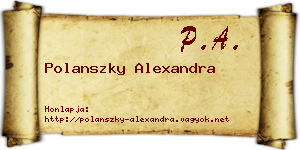 Polanszky Alexandra névjegykártya